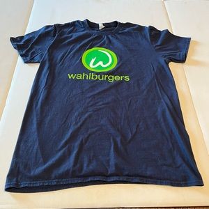 Wahlburgers Mens Size Medium Blue Shirt Our Family Our Story Our Burgers Reality